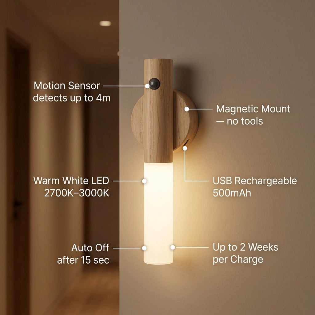 Smart Sensor Light — instant light, no switches