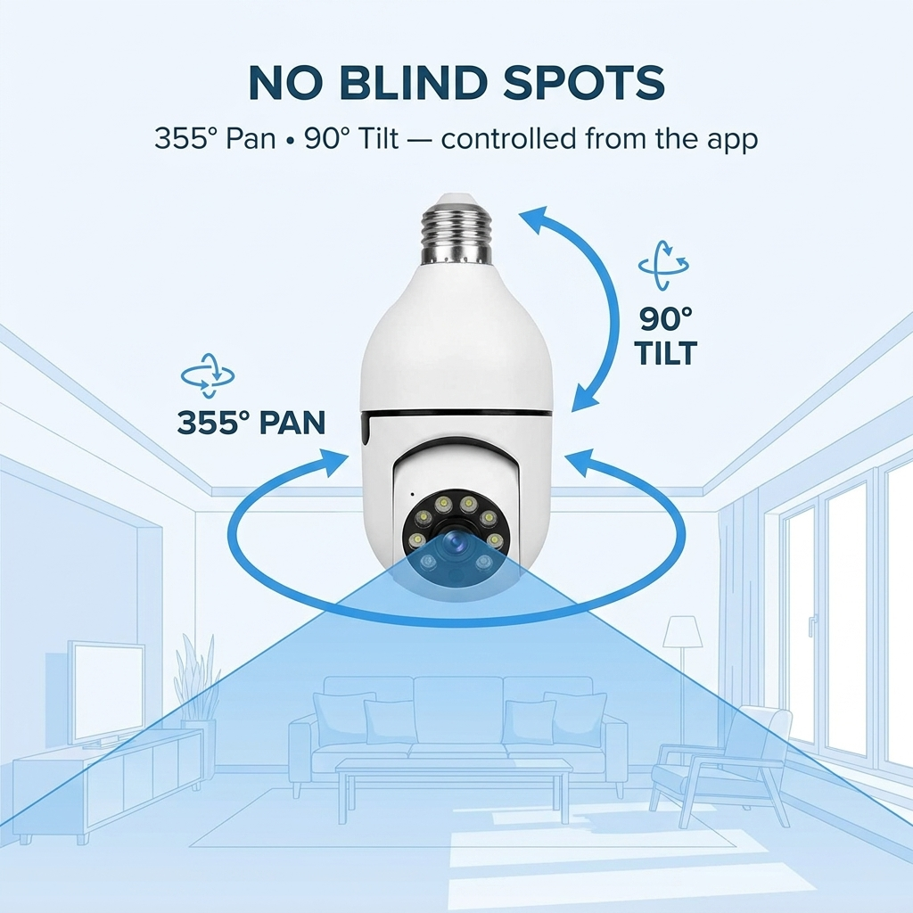 Smart Bulb Camera — screw in, see everything