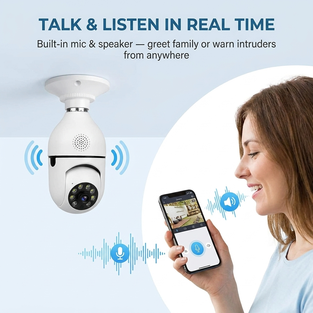 Smart Bulb Camera — screw in, see everything