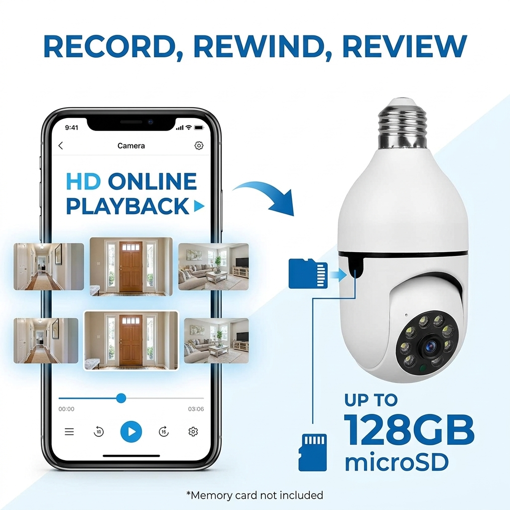 Smart Bulb Camera — screw in, see everything