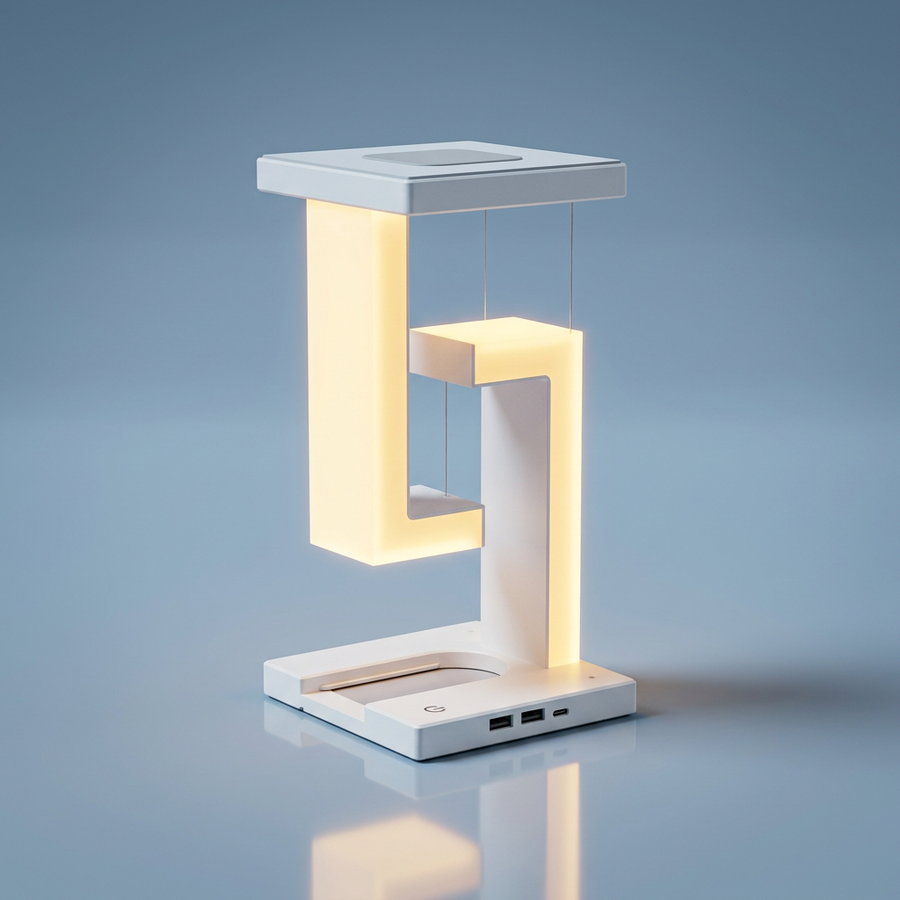 Wireless charging suspension lamp floating