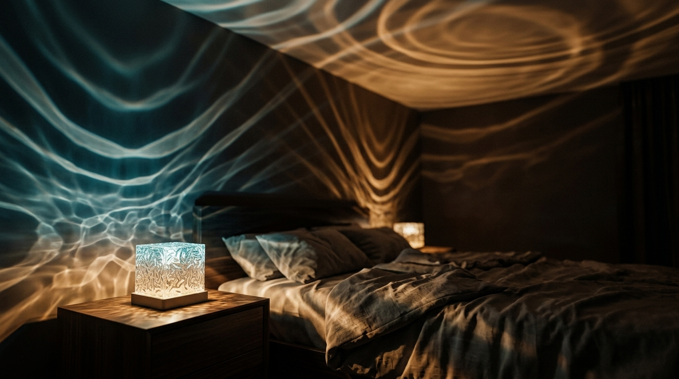 Water Ripple Lamp — 16-Color Ambient Night Light with Remote